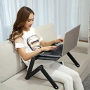 Laptop Table with Cooling System &amp; Adjustable Leg Height for Work &amp; Study
