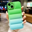 Iphone14 pro silicon Protective cover -Stylish Colorful pumped design -with camera protector frame