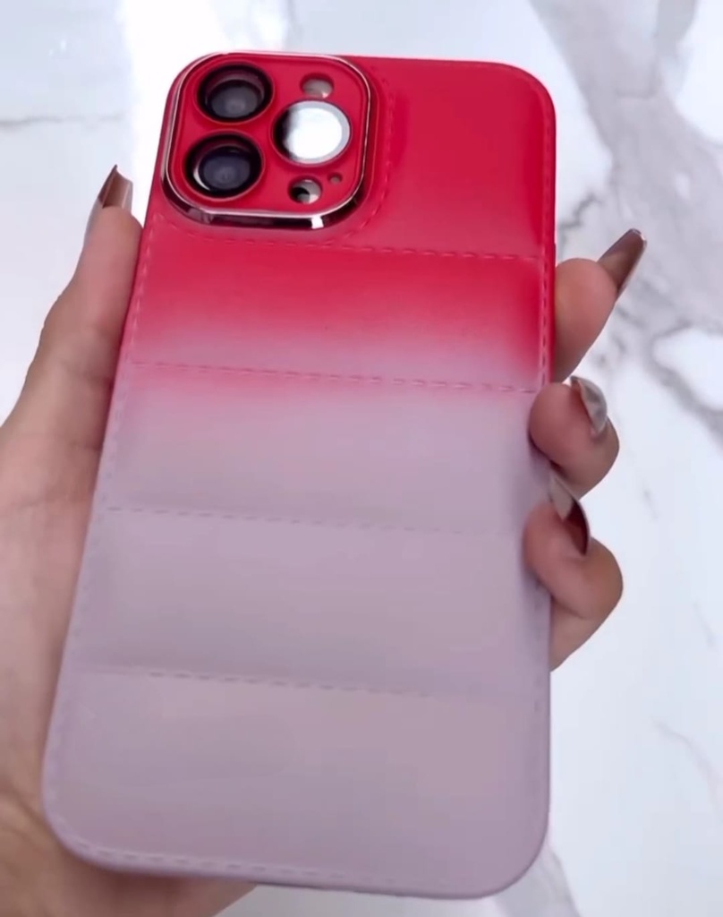 Iphone 14 Pro Silicone Protective Cover -Summery Colorful Pumped Design With Camera Protector Frame