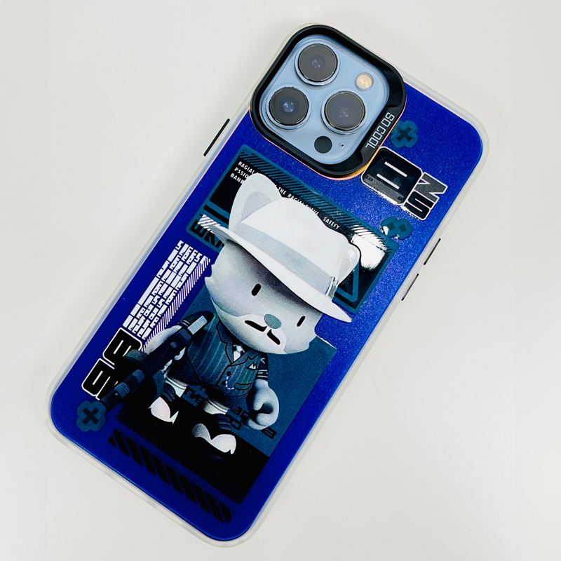 iPhone 13 Pro Max Protective Case Camera Frame Bear Design