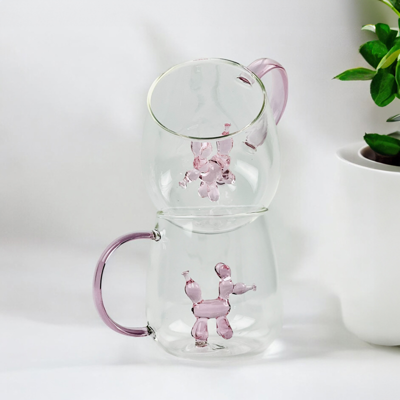 مج زجاج ثري دي  400 ملي مناسب لشرب العصائر والاتية