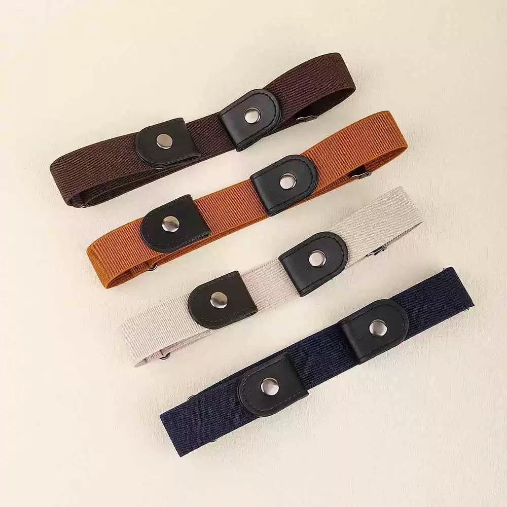 حزام مطاطي مرن بدون مشبك غير مرئي للبناطيل الجينز