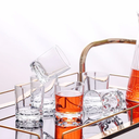 طقم كوبايات 6 قطع زجاج شفاف لتقديم المشروبات