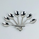 طقم معالق استانليس ستيل 12 قطعة صغيرة باللون الفضي