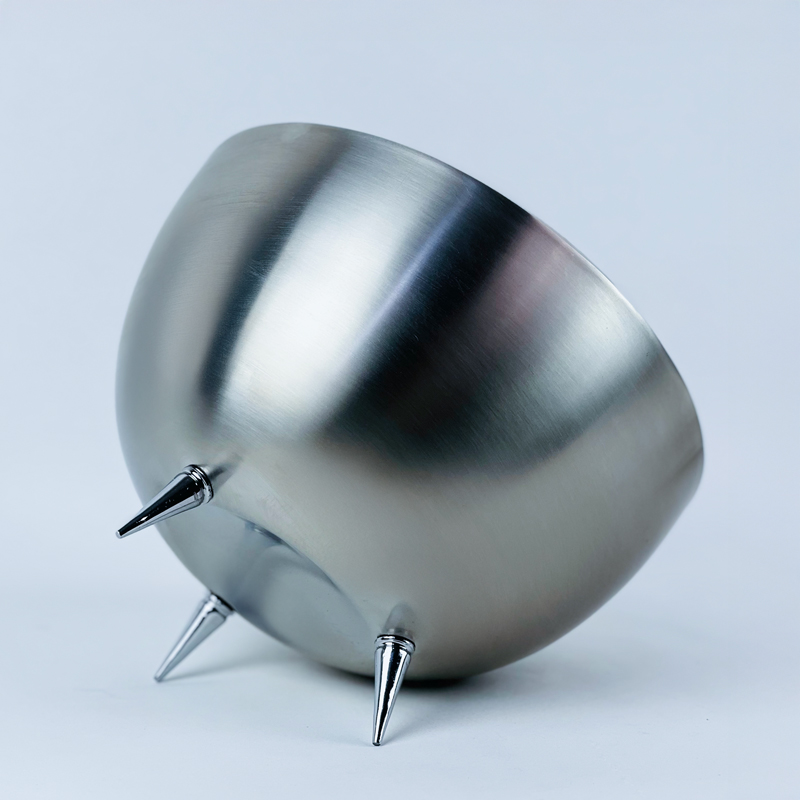 بولة استانلس استيل عميقة للسلطة ب 3 أرجل - مقاس 25 سم