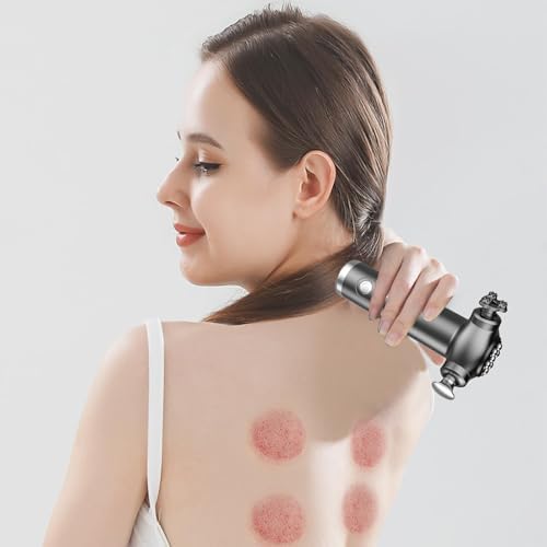 مسدس مساج مزدوج ب 3 رؤوس مختلفة + 5مستويات لتخفيف واسترخاء عضلات الجسم