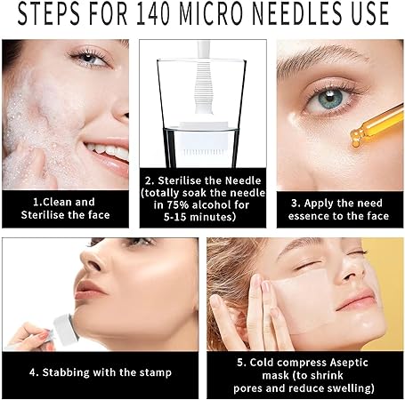 قلم ديرما ستامب قابل للتعديل لنمو الشعر واللحية وعلاج ندبات الوجه _ مقاس (0 مم – 3 مم)
