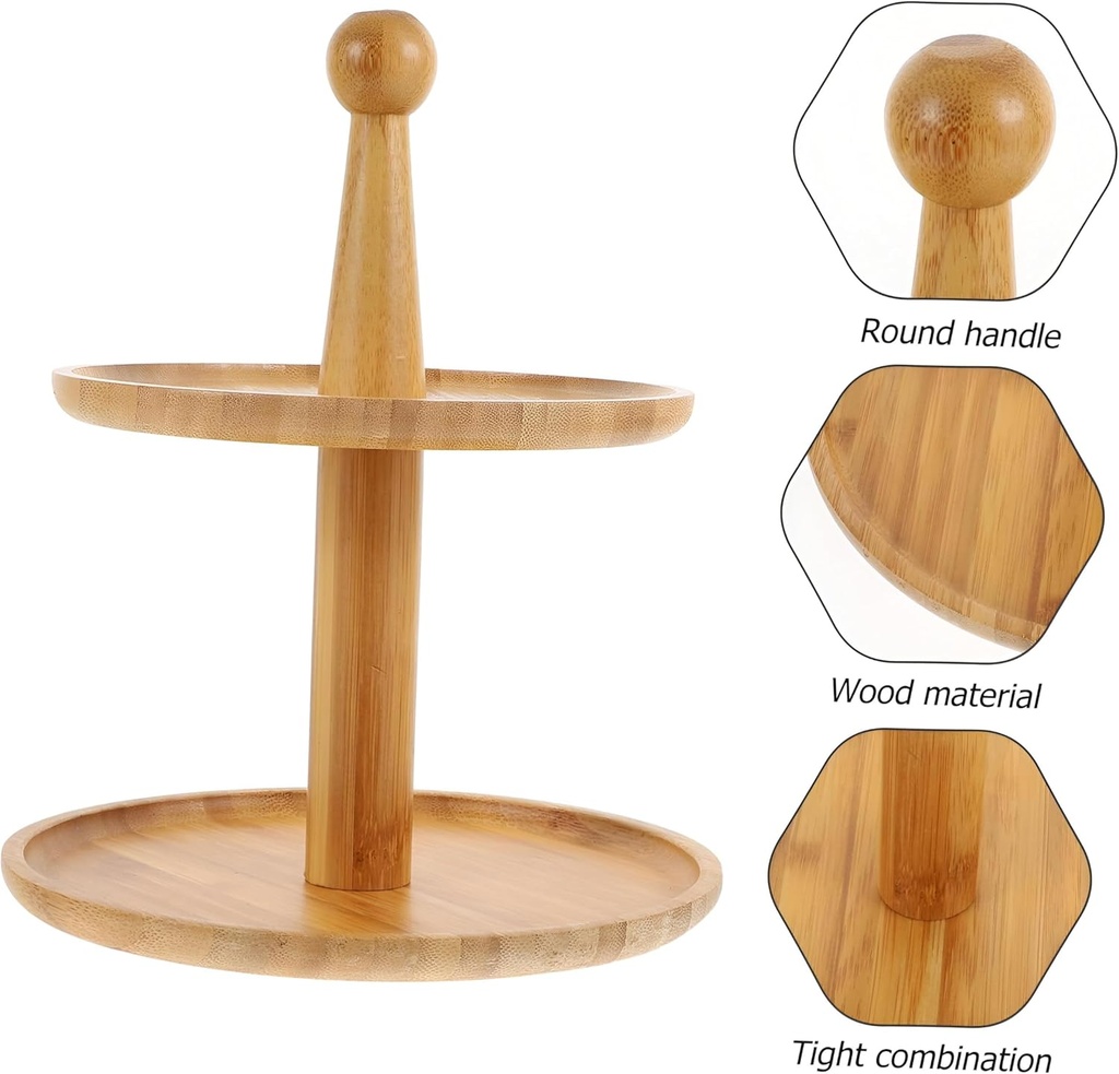 شيالة كحك لتقديم الكحك والبيتيفور طبقتين من الخشب