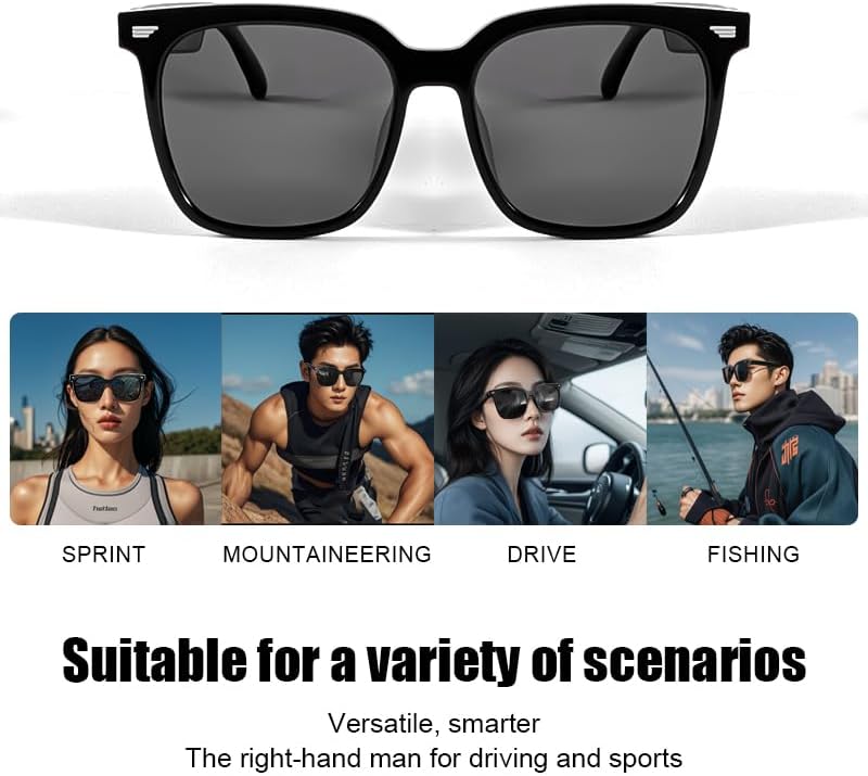 نظارة شمسية ذكية تتصل بالبلوتوث مع مكبرات صوت وميكروفون