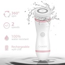 جهاز تنظيف وتقشير الوجه بالفرش الدوارة القابلة لإعادة الشحن مع 4 رؤوس فرشاة