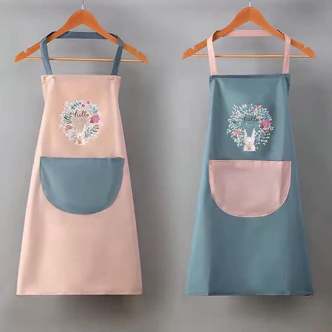 مريلة مطبخ وتربروف بأشكال مختلفة بجيب وجوانب قماش ميكروفيبر لتنشيف اليد