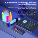 مكبر صوت مضئ بالوان مختلفة مزود بميكروفون