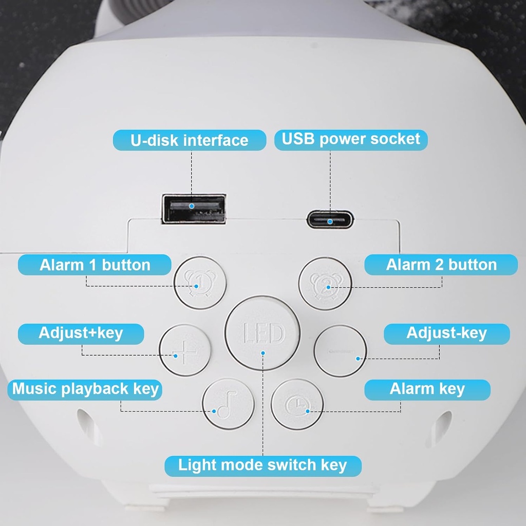 ساعة منبه بشاشة ليد مع اضاءة ليلية بتصميم روبوت