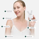 فرشة اسنان وتربروف كهربائية من السيليكون لتنظيف الاسنان