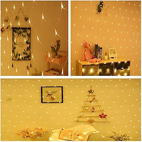 ستارة ليد شبكية باضاءة ورم لتجديد ديكور رمضان ب5 اوضاع تشغيل