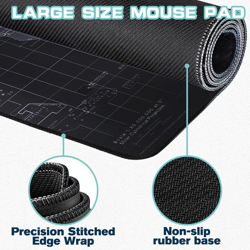 ماوس باد بتصميم خريطة العالم للكمبيوتر واللابتوب مانعة للانزلاق