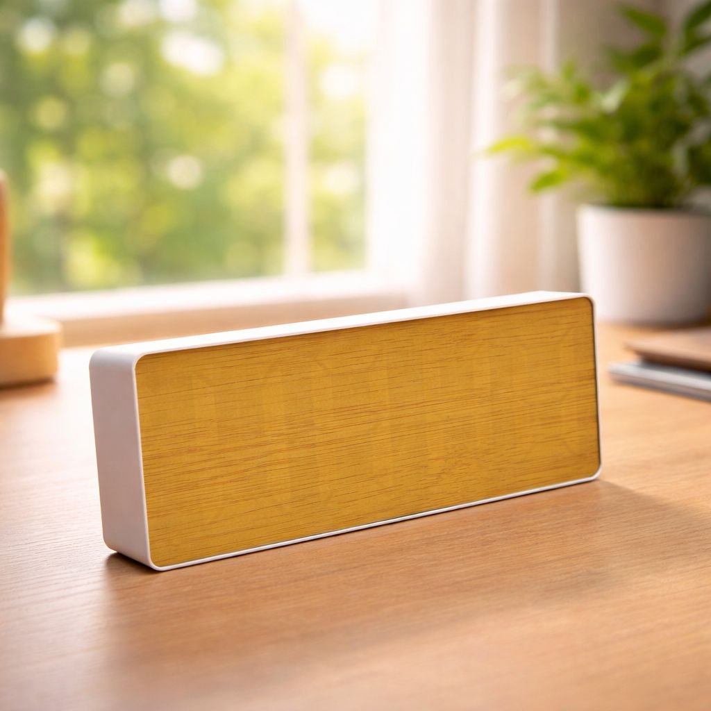 ساعة منبه ديجيتال لعرض الوقت ودرجة الحرارة بيو اس بي