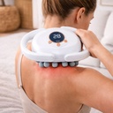 جهاز مساج كهربائي ديجيتال متعدد الرؤوس لتدليك العضلات