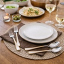 طقم معالق وشوك وسكاكين استانليس ستيل 24 قطعة بمقبض بحواف جولد أنيقة