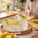 طقم  شربات زجاج 7 قطع لتقديم العصائر والمشروبات