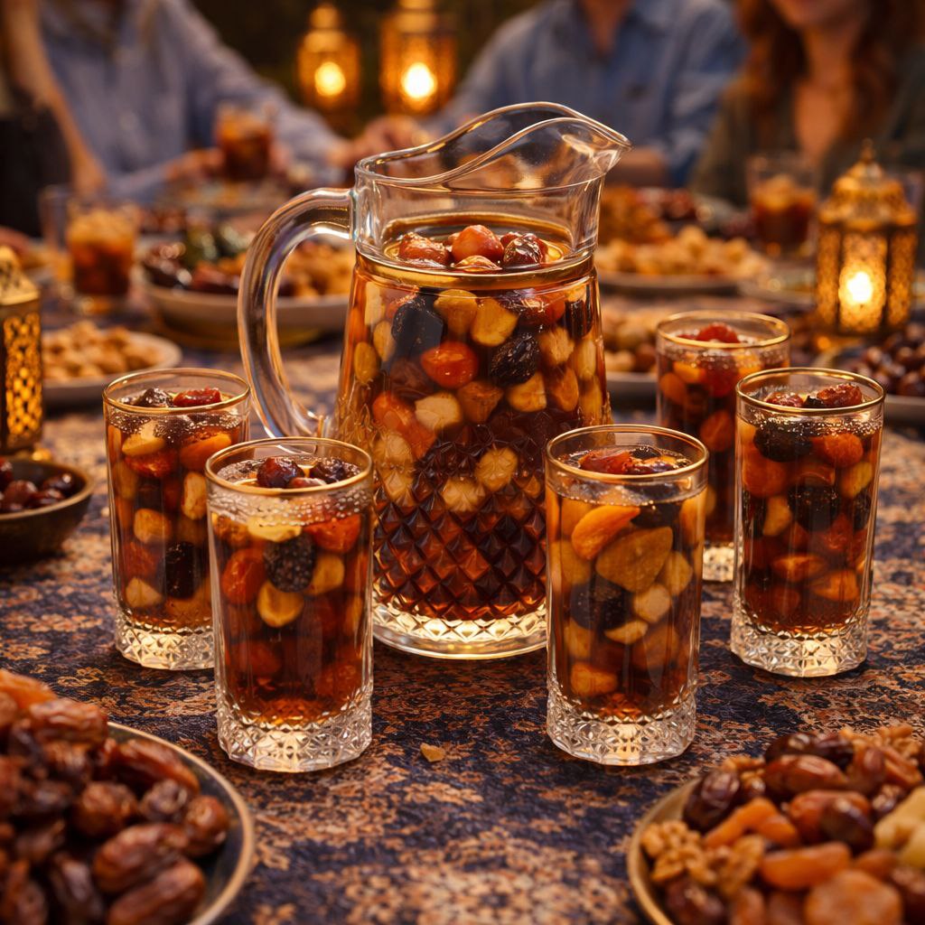 طقم  شربات زجاج 7 قطع لتقديم العصائر والمشروبات