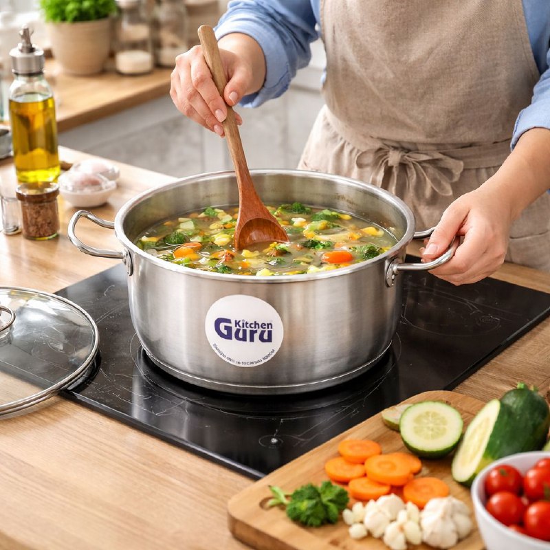 حلة  استانلس ستيل تركي  بغطاء زجاجي ويدين لسهولة الحمل مقاس 24سم