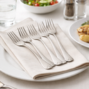 طقم شوك استانلس ستيل تركي 12 قطعة باللون الفضي