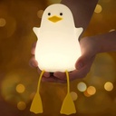 وناسة سيليكون بتصميم بطة بأرجل طويلة ب 8 ألوان إضاءة مختلفة بيو اس بي للشحن
