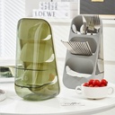 حامل ومصفاه 3 دور للمعالق والشوك والسكاكين متعدد الأستخدام