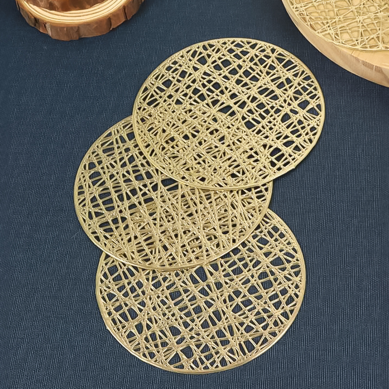 طقم كوستر ميني 6 قطع حامل للأكواب والشموع وقطع الديكور