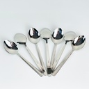 طقم معالق استانلس ستيل تركي 12 قطعة باللون الفضي