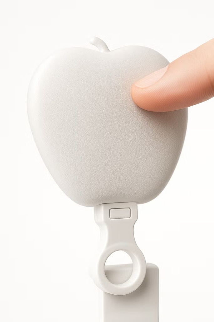 رينج لايت بتصميم تفاحة ب 3 اضاءات مع مشبك للتعليق بيو اس بي للشحن