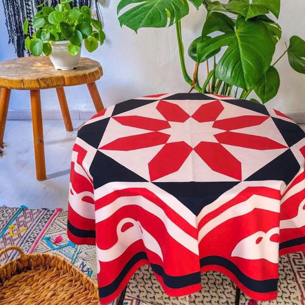 مفرش سفرة خياميه 140*140 هيضيف لبيتك اجواء رمضان