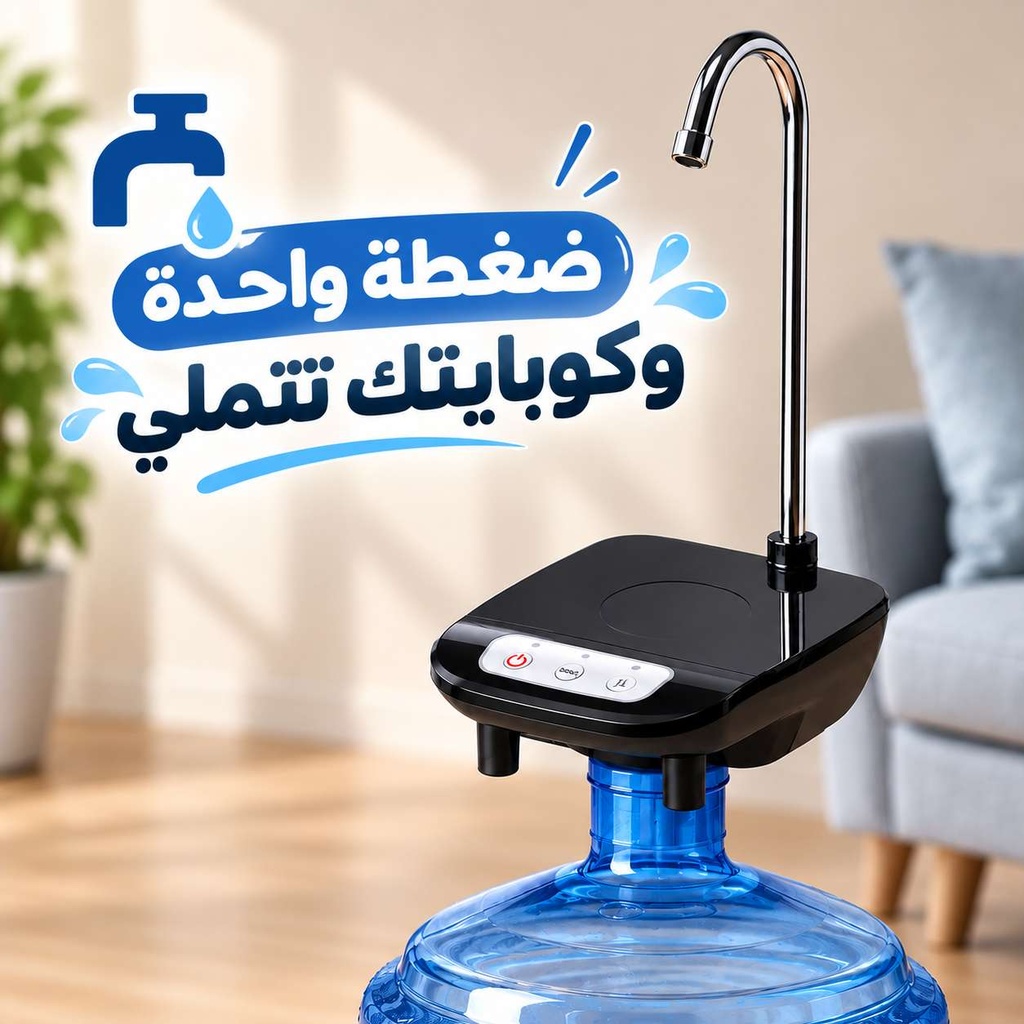 مضخة مياه كهربائية لقارورة المياه بديلة للديسبنسر قابلة لإعادة الشحن