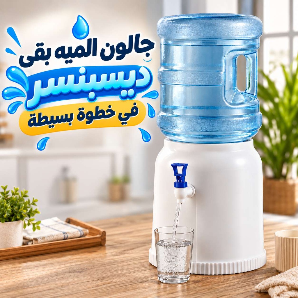 حامل قارورة المياه بديل الديسبنسر بحنفية لتسهيل شرب الماء