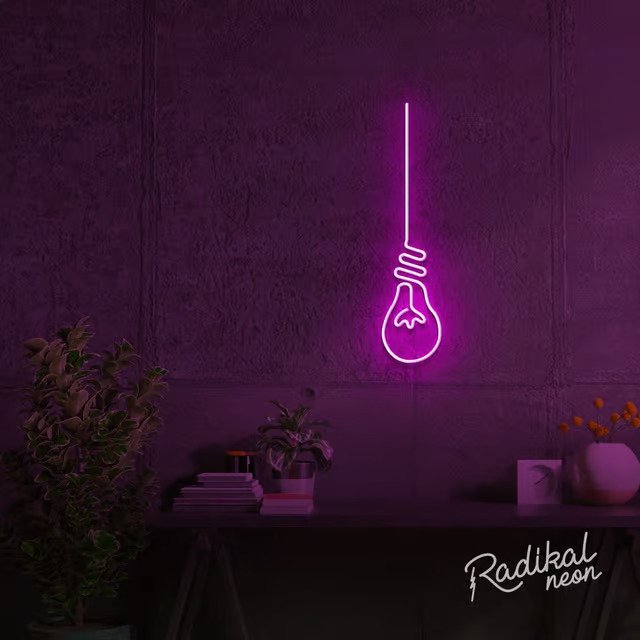 Light Bulb Neon Led Light Sign Art Decor