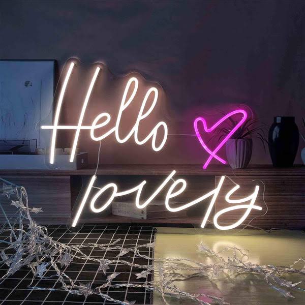Hello Lovely Neon Led Light Sign Art Decor