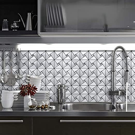 ورق حائط وتربروف ثري دي شكل مرايا بلزق دبل فيس قوي لتجديد الديكور