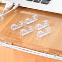 بديل كلبسات منظم للأسلاك والكابلات بلزق دبل فيس للتثبيت علي الحائط والمكتب شفاف 16 قطعة