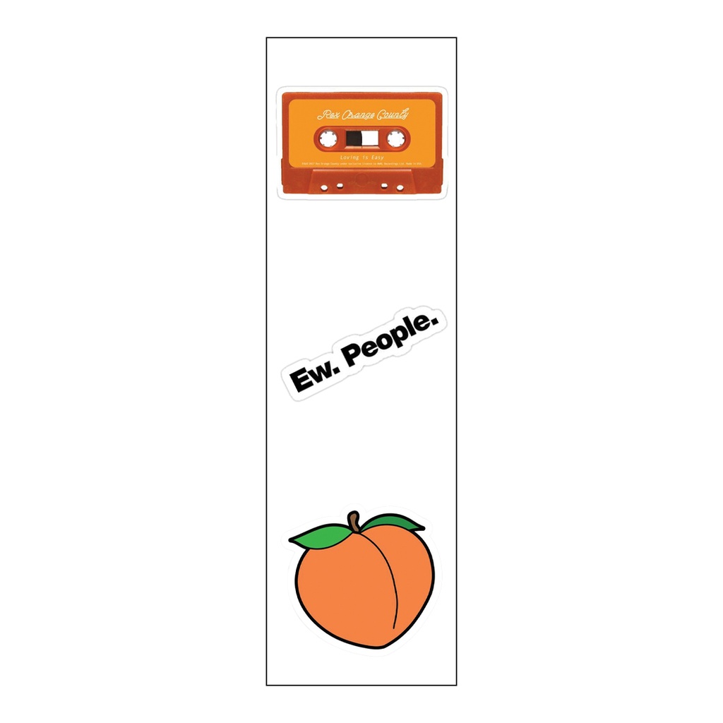 I 🧡 Orange Vinyl Sticker Pack Reusable &amp; Waterproof