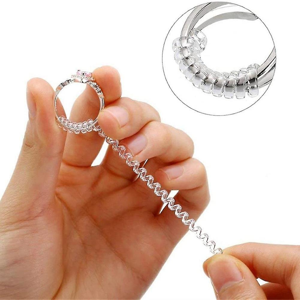 اداة تعديل وتضيق مقاس الخواتم الكبيرة 4 قطع سيليكون مرن غير مرئي