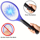 مضرب ناموس كهربائي صاعق للناموس والحشرات بزرار للفتح والغلق يعمل بالشحن