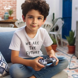 We Are The Future تيشيرت اطفال قطن باللون الابيض