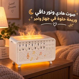 [HH00019995] جهاز وايت نويز مضيئ للنوم مع سبيكر بلوتوث مع فواحة لتعطير المنزل 200 ملي