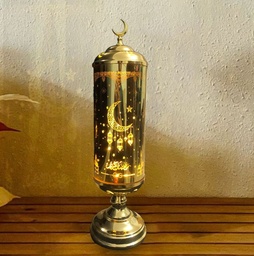 [HH00002921] فانوس ومصباح رمضان كريم ذهبي مضيئ