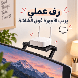 [HH00036083] رف ميني علوي للشاشات متعدد الاستخدامات قابل للتعديل بدون أدوات