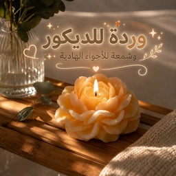 [HH00036268] شمعة بتصميم وردة معطرة للديكور بروائح مختلفة