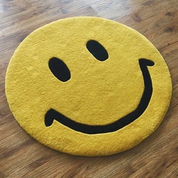 [HH00005848] Smiley Emoji Fluffy Bedroom Rug