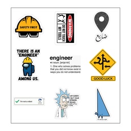Engineer Vinyl Sticker Pack Reusable &amp; Waterproof