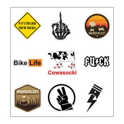 Bike Addicts Vinyl Sticker Pack Reusable &amp; Waterproof